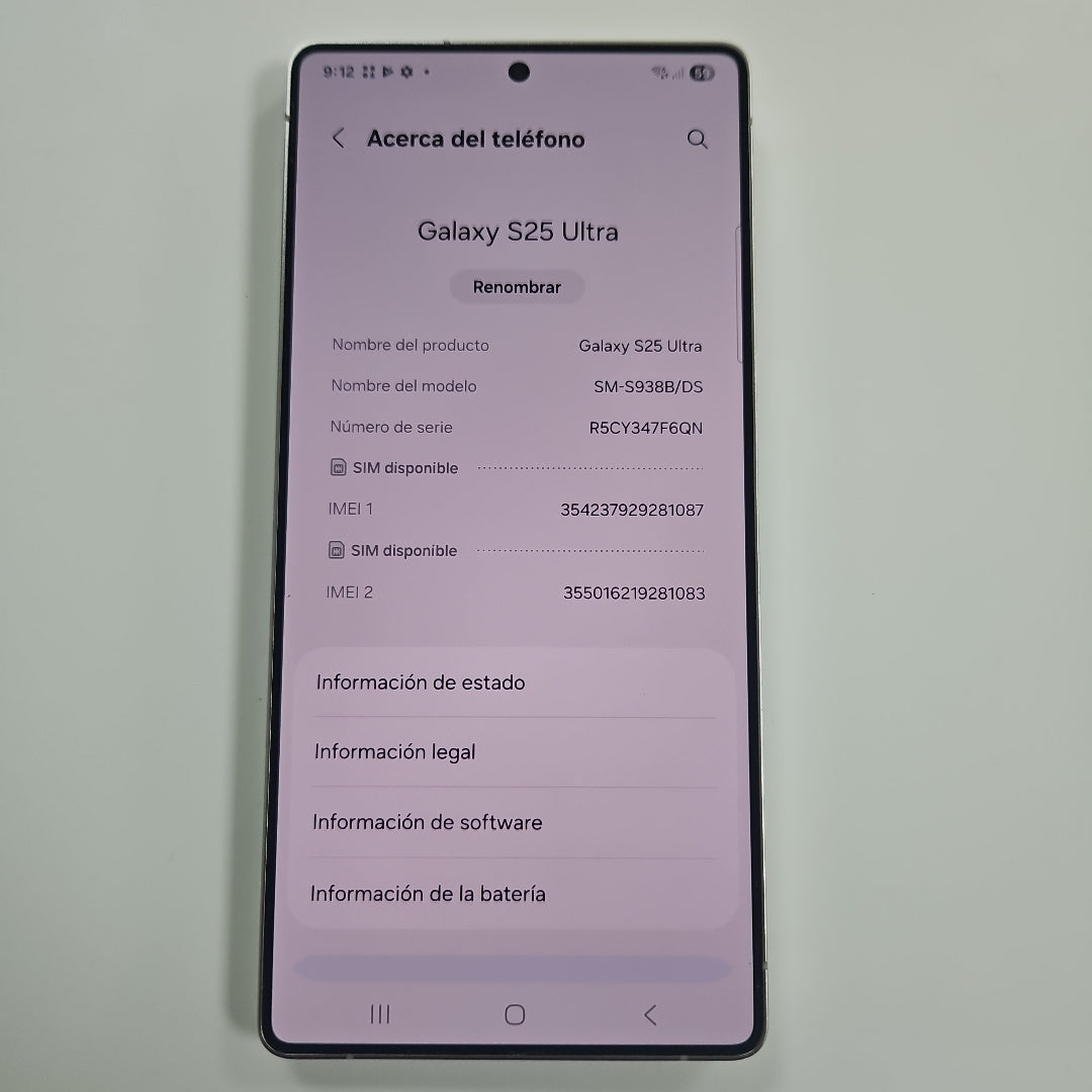 CELULAR SAMSUNG GALAXY S25 ULTRA SM-S938B (2025) 512 GB 12 GB RAM (SEMINUEVO)