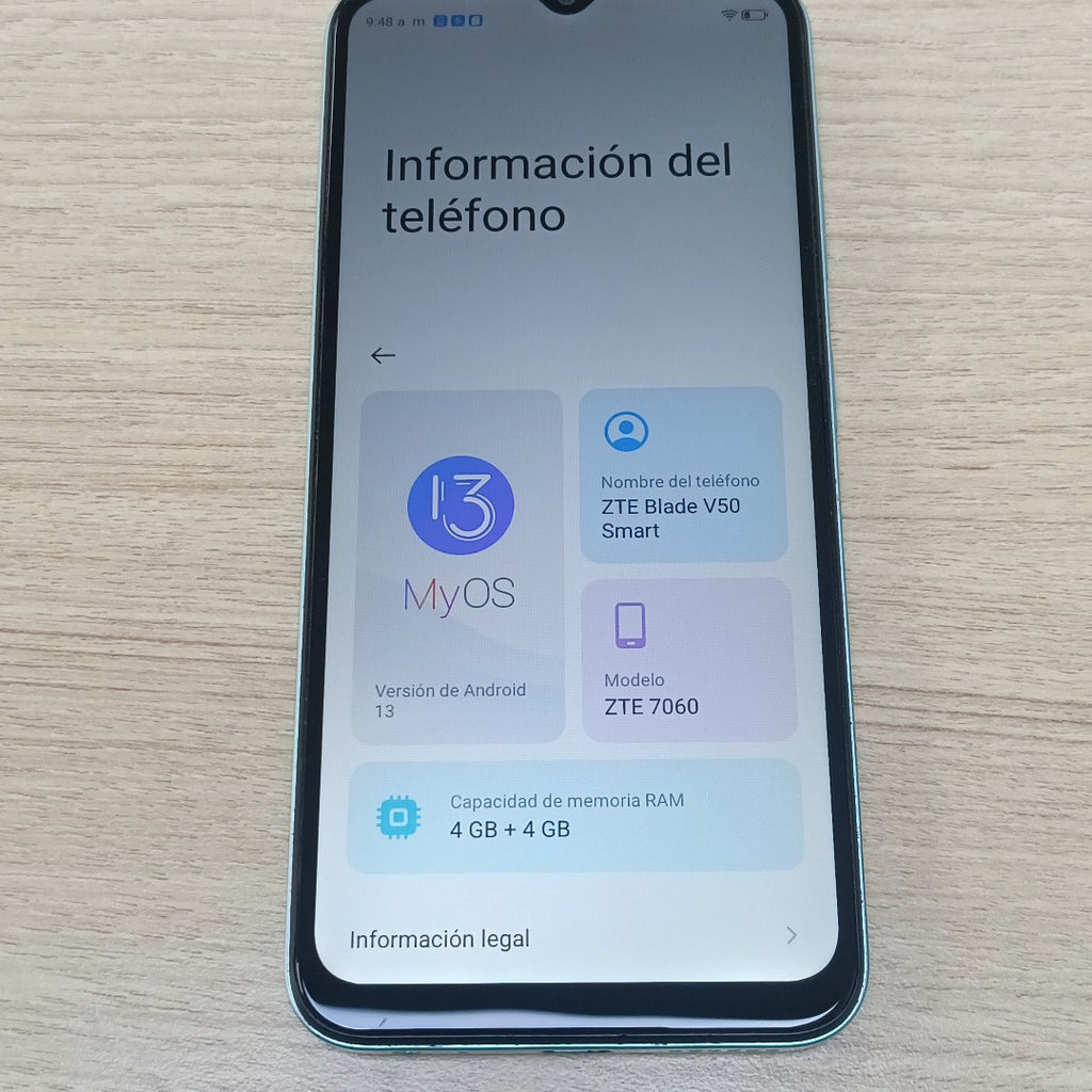 CELULAR ZTE BLADE V50 SMART 7060 128 GB 4 GB RAM (SEMINUEVO)