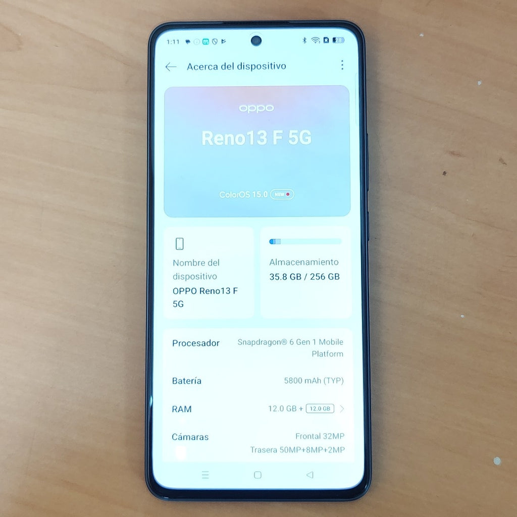 CELULAR OPPO  RENO 13F 5G CPH2699 (2025) 256 GB 12 GB RAM (SEMINUEVO)