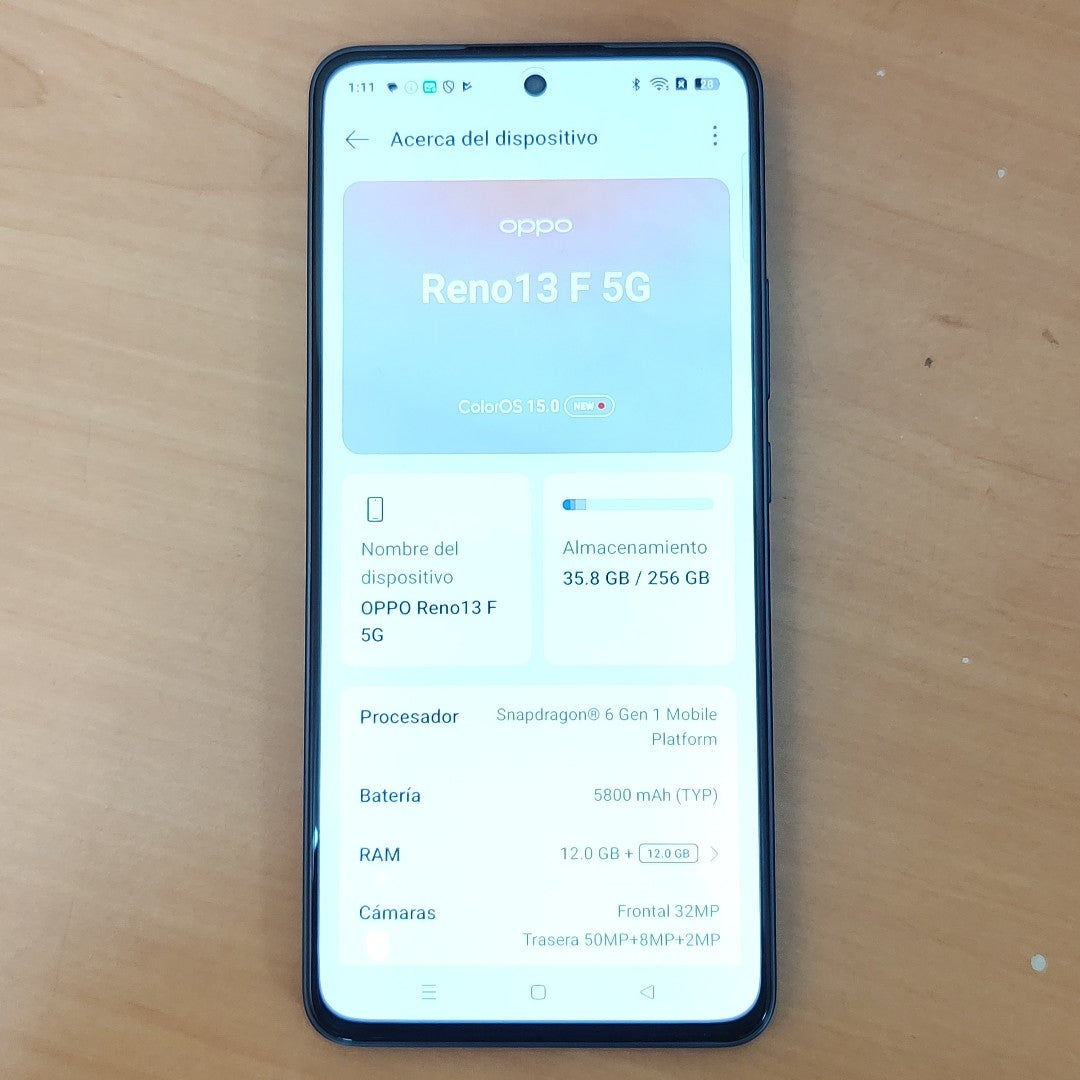 CELULAR OPPO  RENO 13F 5G CPH2699 (2025) 256 GB 12 GB RAM (SEMINUEVO)