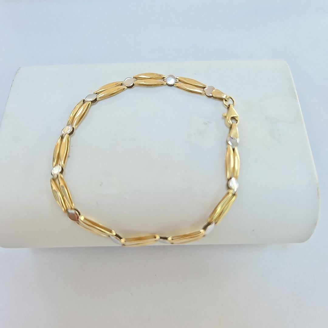 PULSERA. ORO COMBINADO. 14 K 3.8 GRMS (SEMINUEVO)