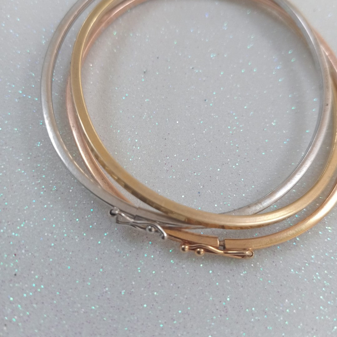 PULSERA RIGIDA ORO COMBINADO 14 K 8,80 GRMS (SEMINUEVO)