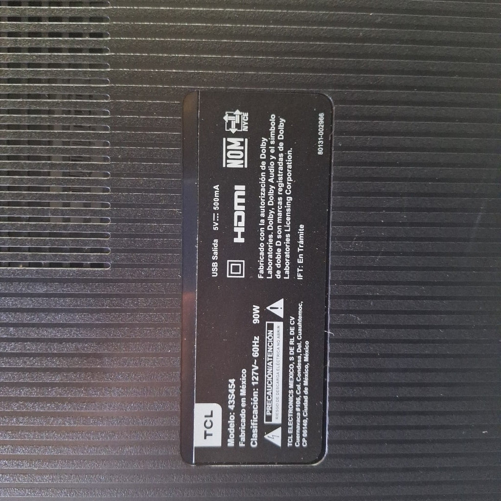 PANTALLA TCL 43S454 (2024) 43" LED 4K