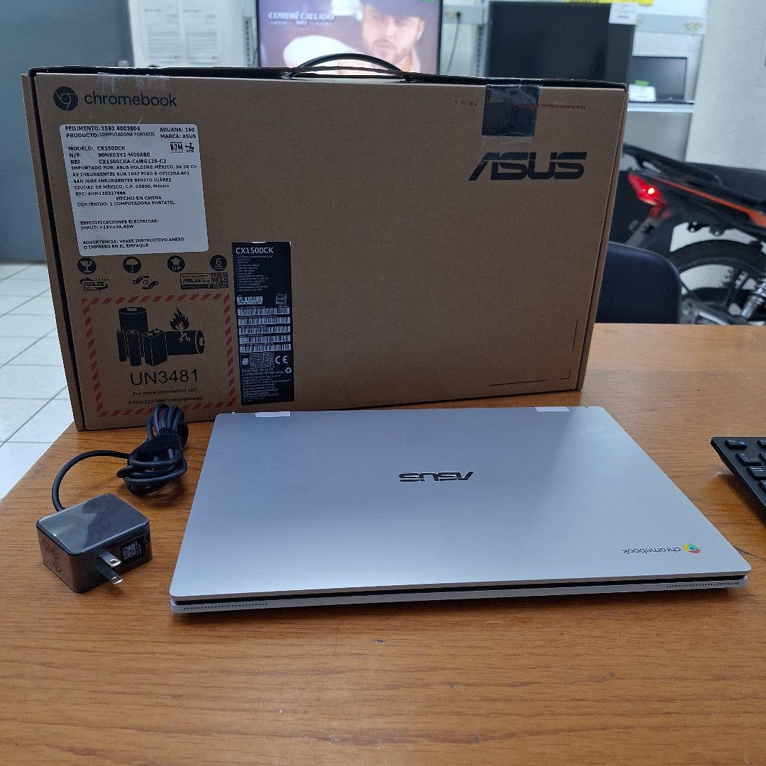 LAPTOP ASUS CHROMEBOOK CX1500CKA-CEL8G128-C2 (2023) 128 GB 8 GB RAM (SEMINUEVO)