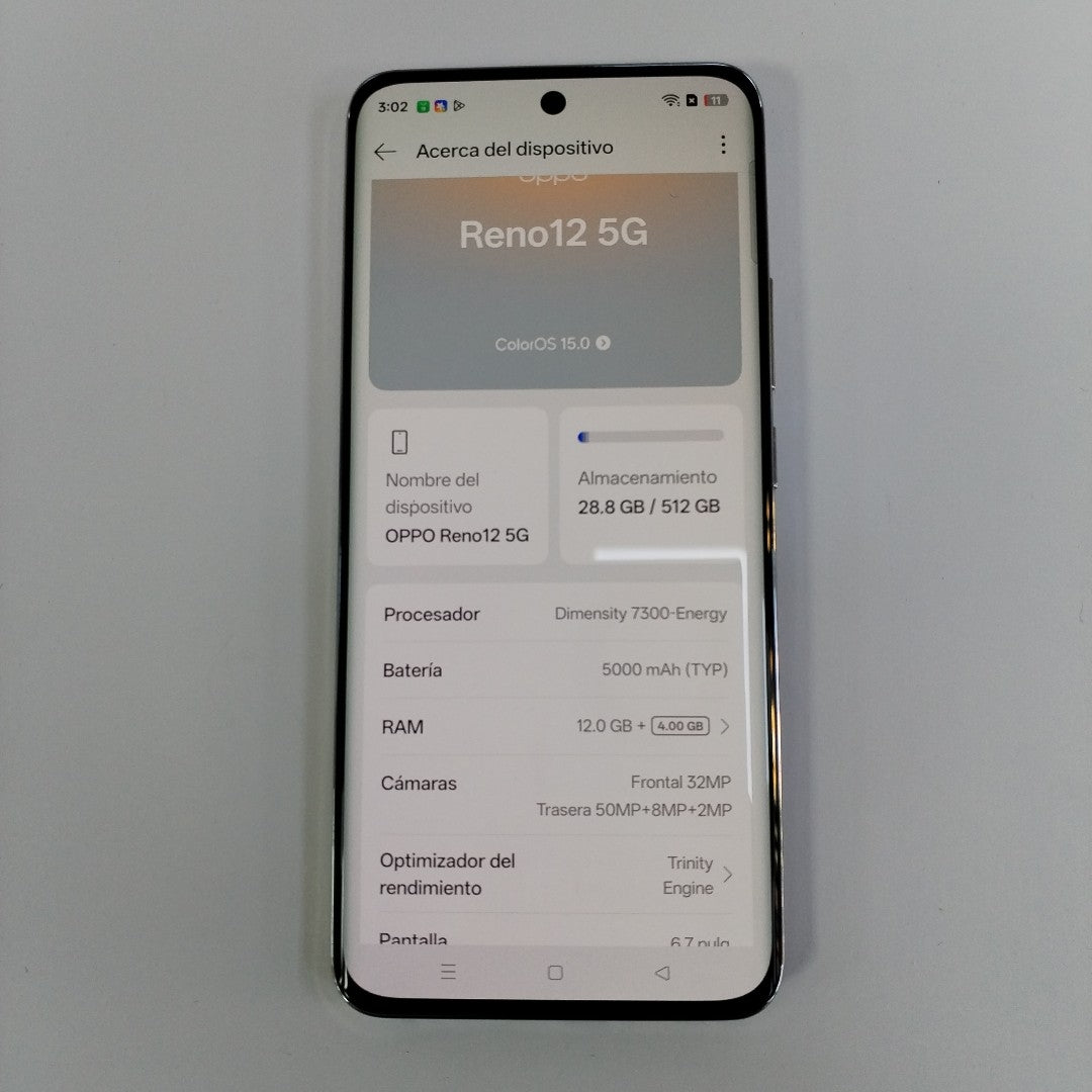 CELULAR OPPO   RENO12 5G CPH2625 (2024) 512 GB 12 GB RAM (SEMINUEVO)