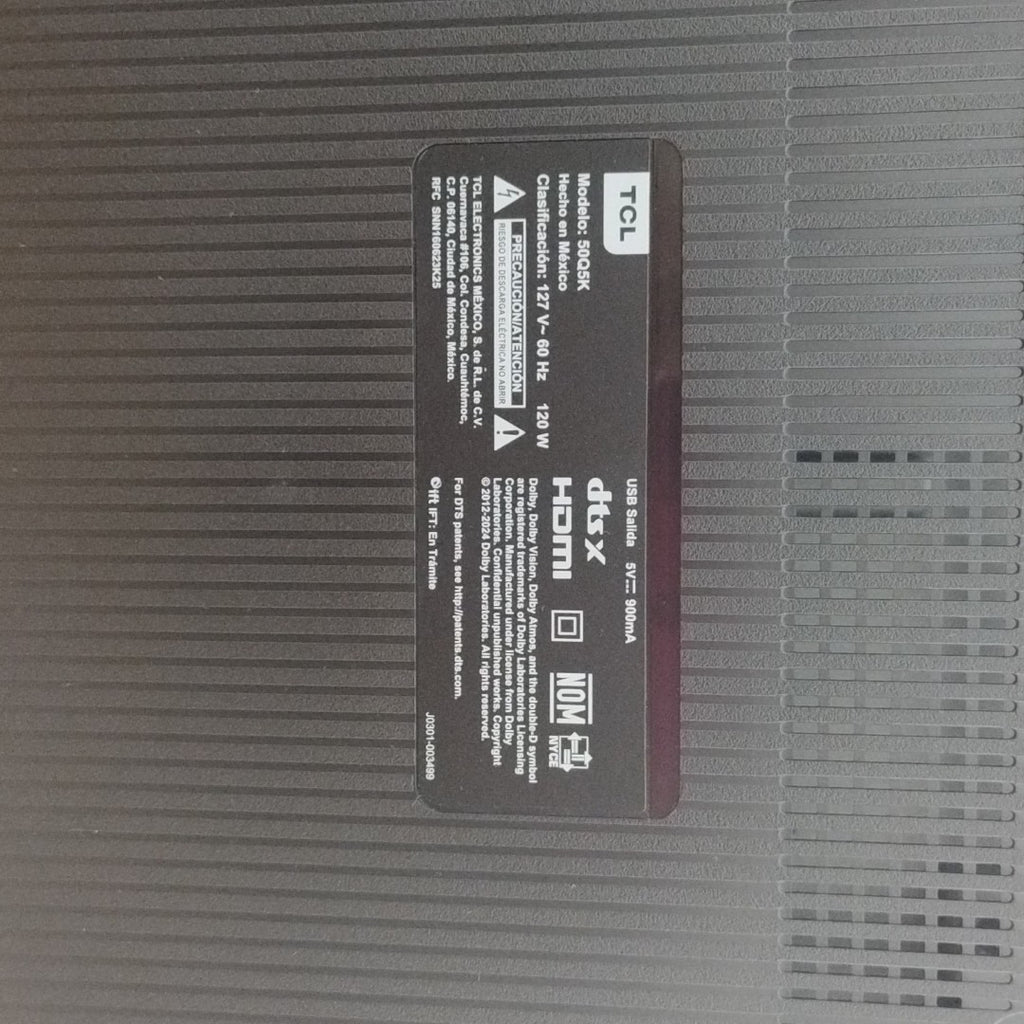 PANTALLA TCL 50Q5K (2024) 50" LED 4K (SEMINUEVO)