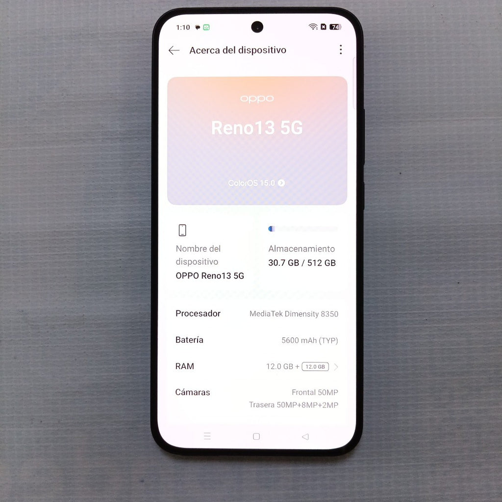 CELULAR OPPO  RENO13 5G CPH2689 (2024) 512 GB 12 GB RAM (SEMINUEVO)