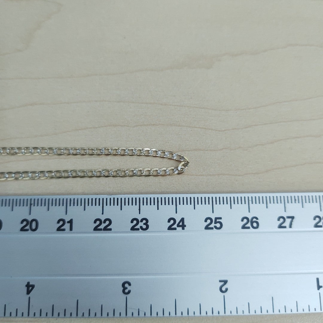 CADENAS BARBADA DIAMANTADA ORO 14K 4.3 (NUEVO)