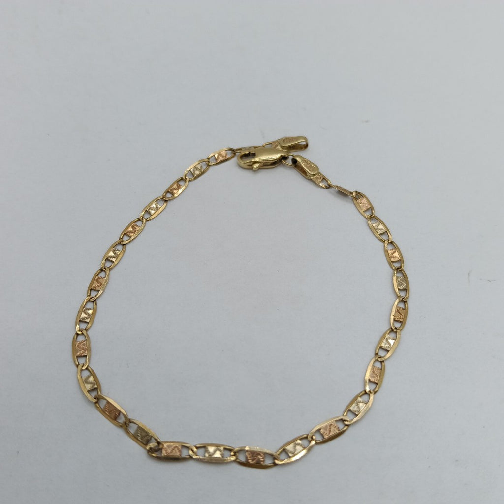 PULSERA. ORO, ORO COMBINADO. 10 K 2.3 GRMS (SEMINUEVO)