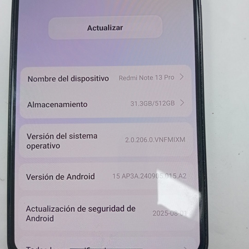 CELULAR XIAOMI REDMI NOTE 13 PRO 23117RA68G (2023) 512 GB 12 GB RAM (SEMINUEVO)