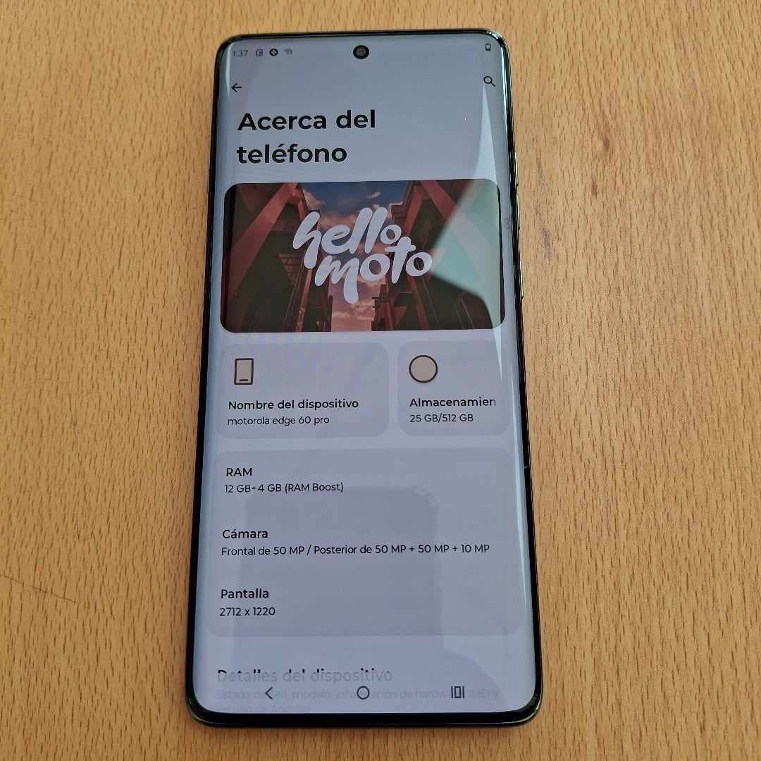 CELULAR MOTOROLA EDGE 60 PRO XT2507-1 (2025) 512 GB 12 GB RAM (SEMINUEVO)