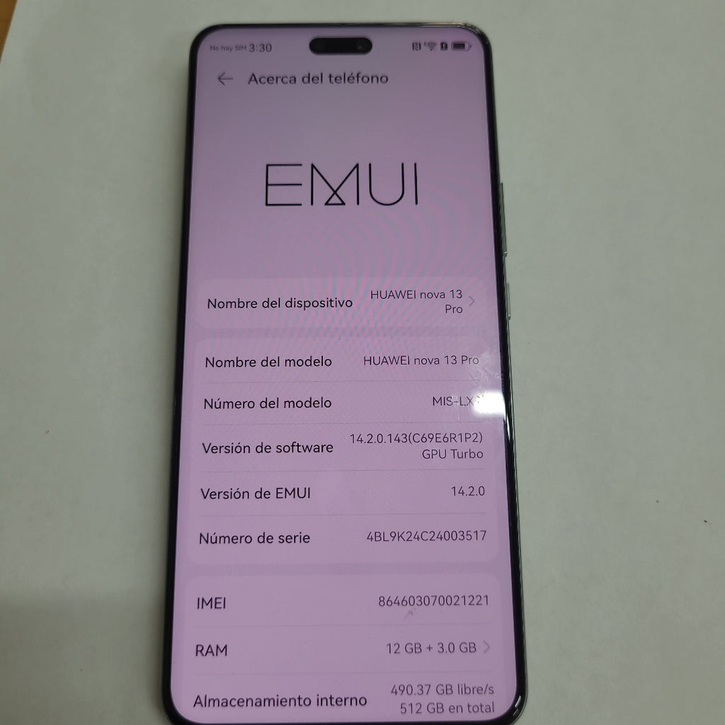 CELULAR HUAWEI NOVA 13 PRO MIS-LX9 (2024) 512 GB 12 GB RAM (SEMINUEVO)