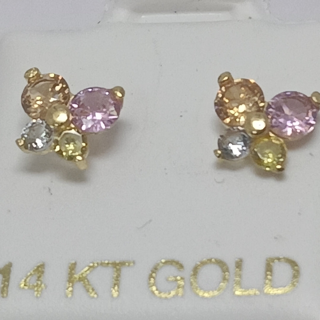 BROQUELES ORO 14K 1 (NUEVO)