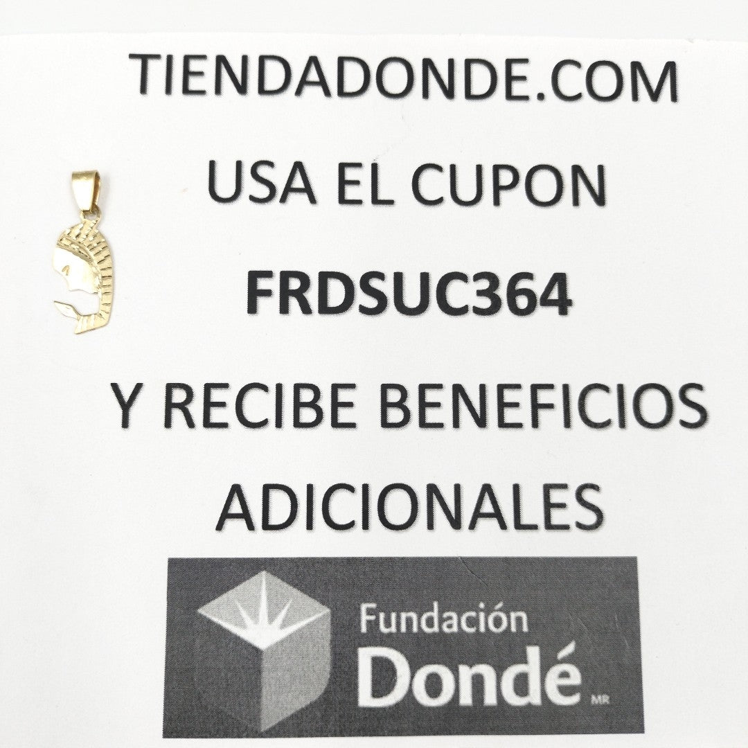 K1 1,50 GRMS 14 K ESPECIFICACIONES COMPLEMENTARIAS MED RELIGIOSA FORMA ROSTRO VI (SEMINUEVO)