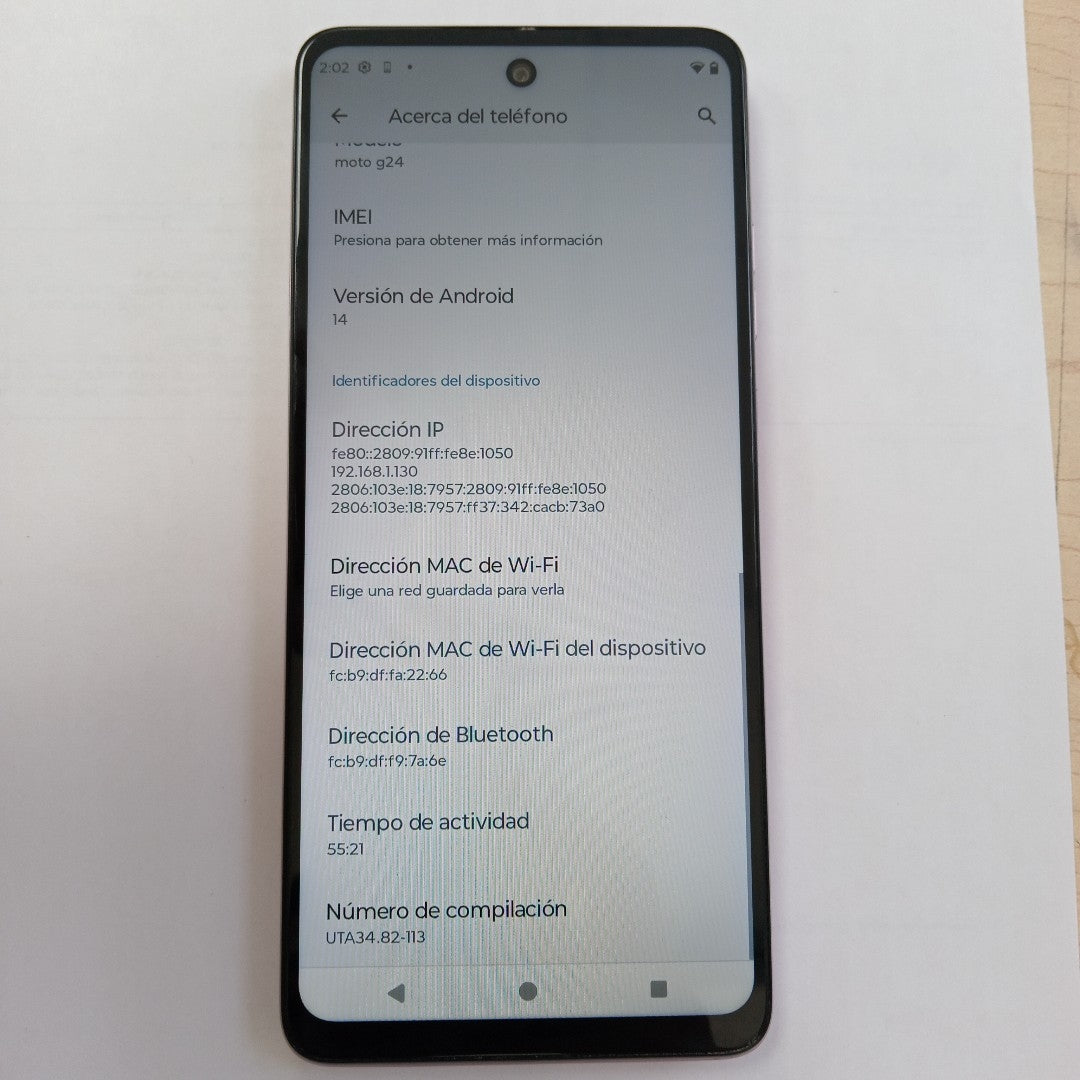 CELULAR MOTOROLA MOTO G24 XT2423-1 (2024) 256 GB 4 GB RAM (SEMINUEVO)