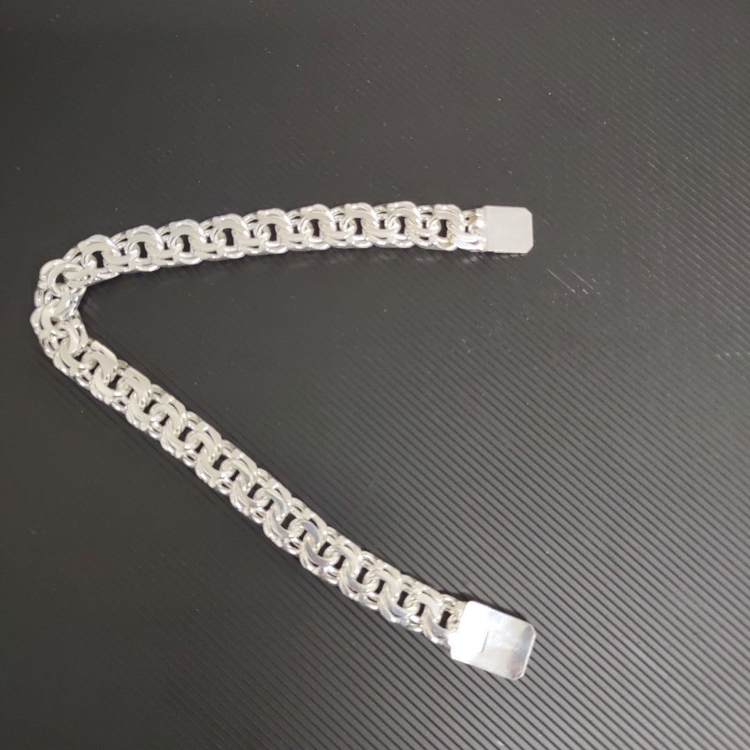 PULSERA TEJIDO ESPECIAL PLATA .925 34G (NUEVO)