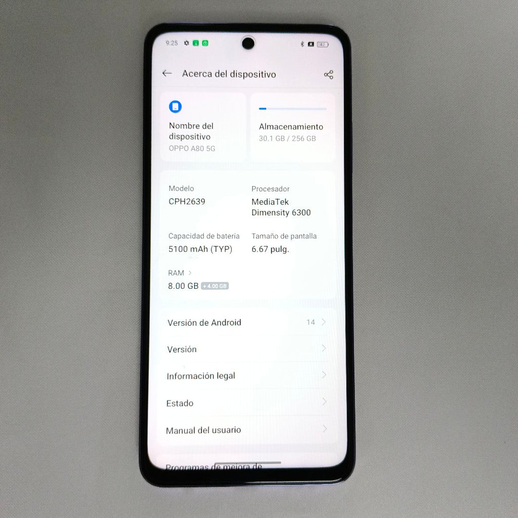 CELULAR OPPO  A80 5G CPH2639 (2024) 256 GB 8 GB RAM (SEMINUEVO)