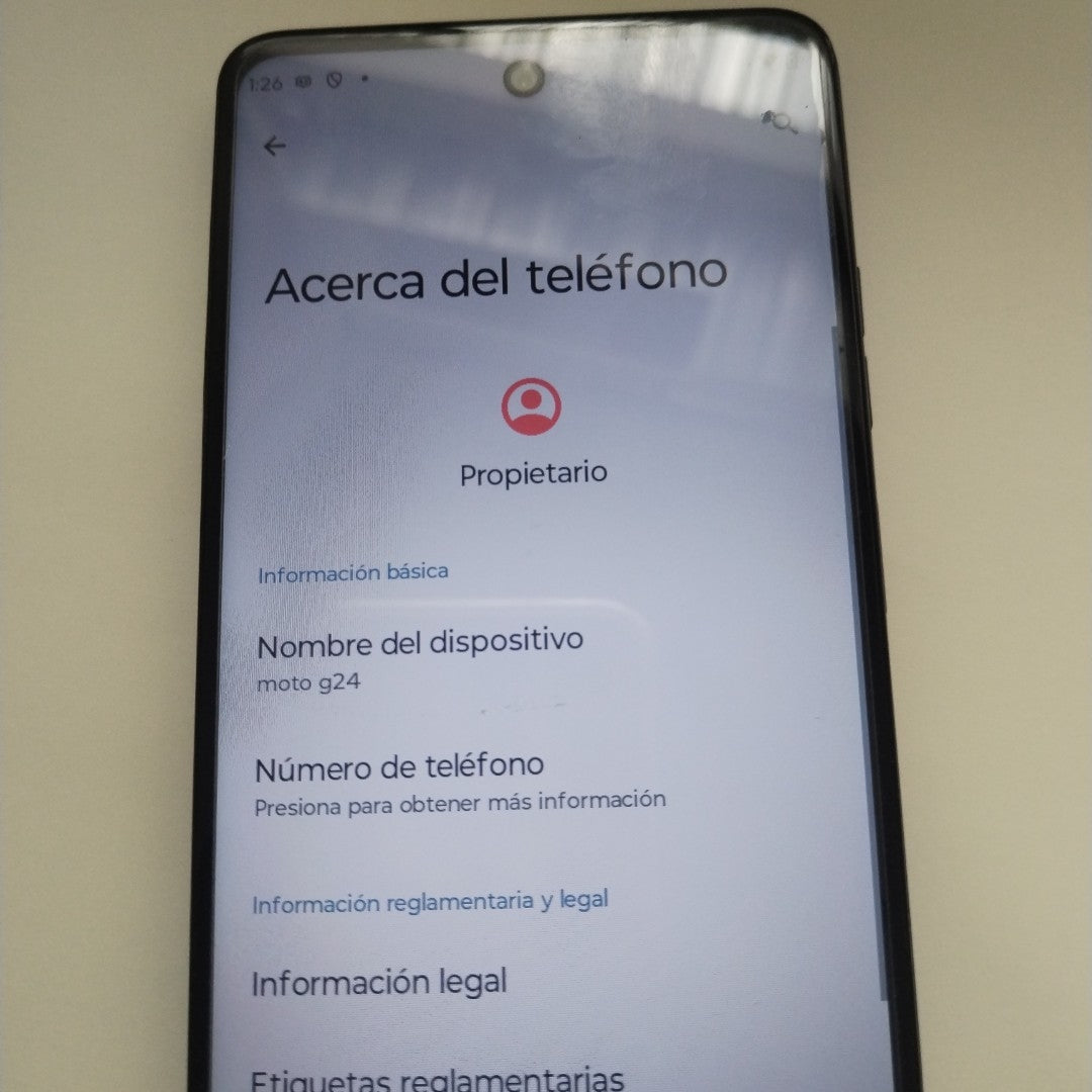 CELULAR MOTOROLA MOTO G24 XT2423-1 (2024) 256 GB 4 GB RAM (SEMINUEVO)