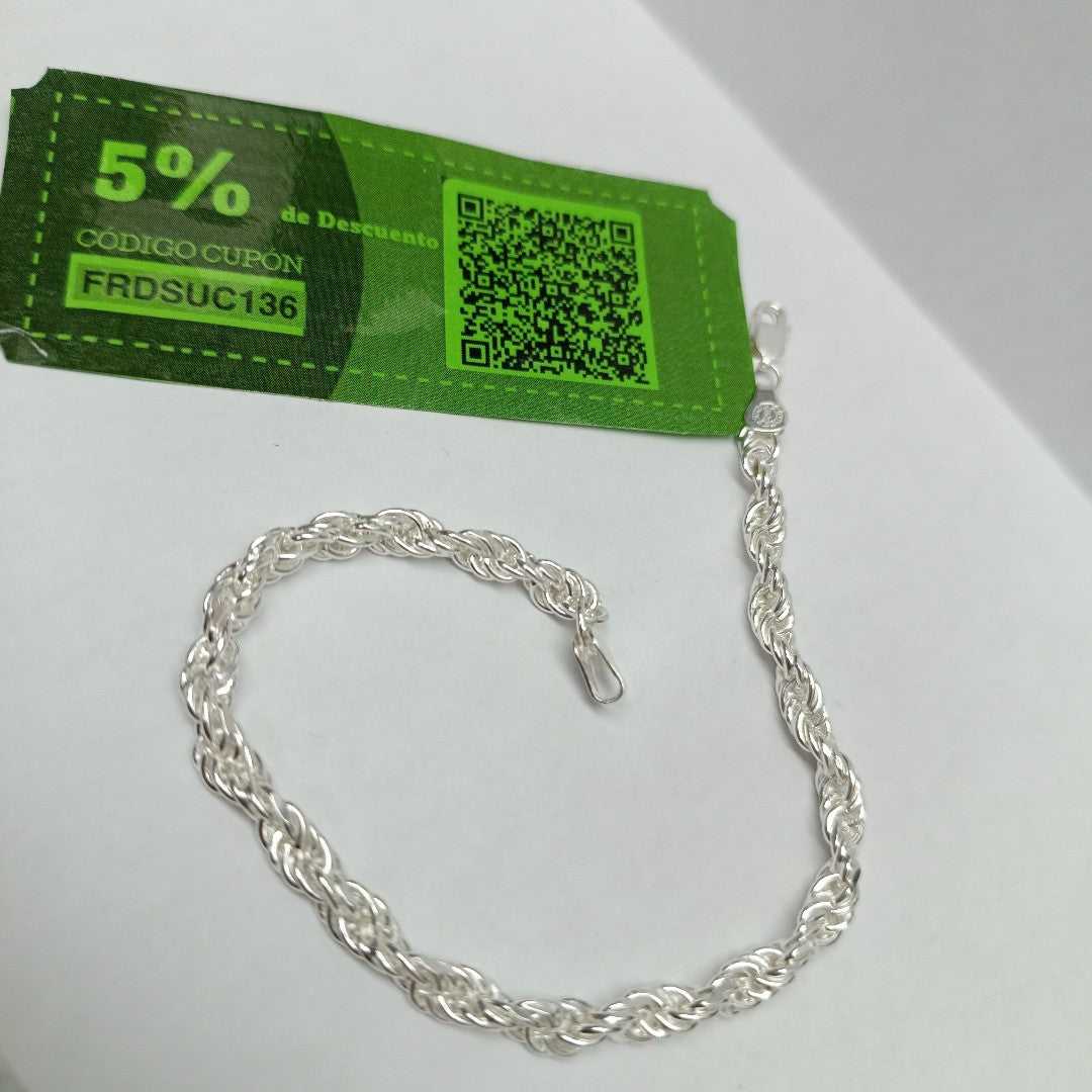 PULSERA TORSAL PLATA .925 14.3G (NUEVO)