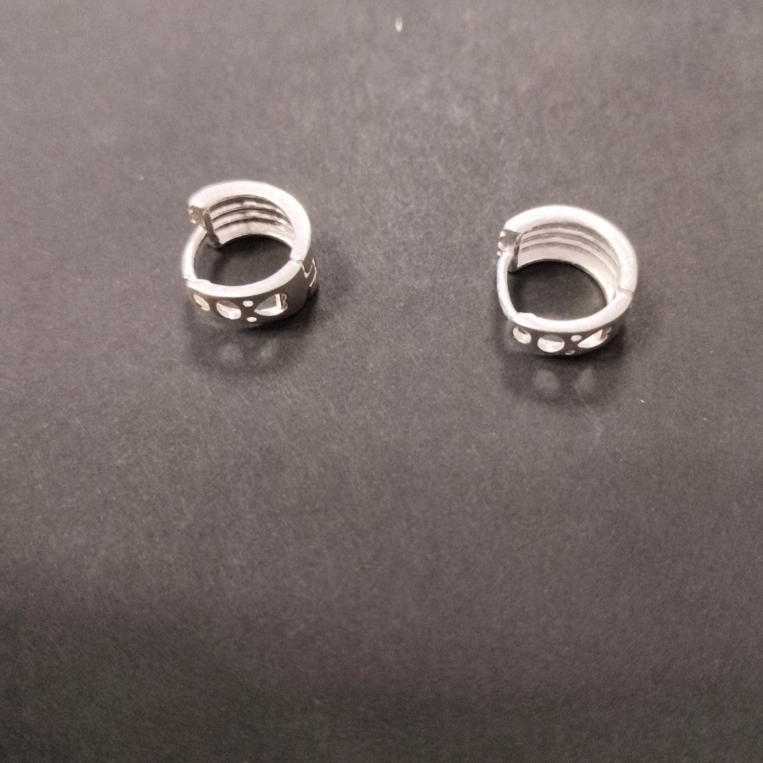 ARRACADAS HUGGIE LABRADA PLATA .925 3.4G (NUEVO)