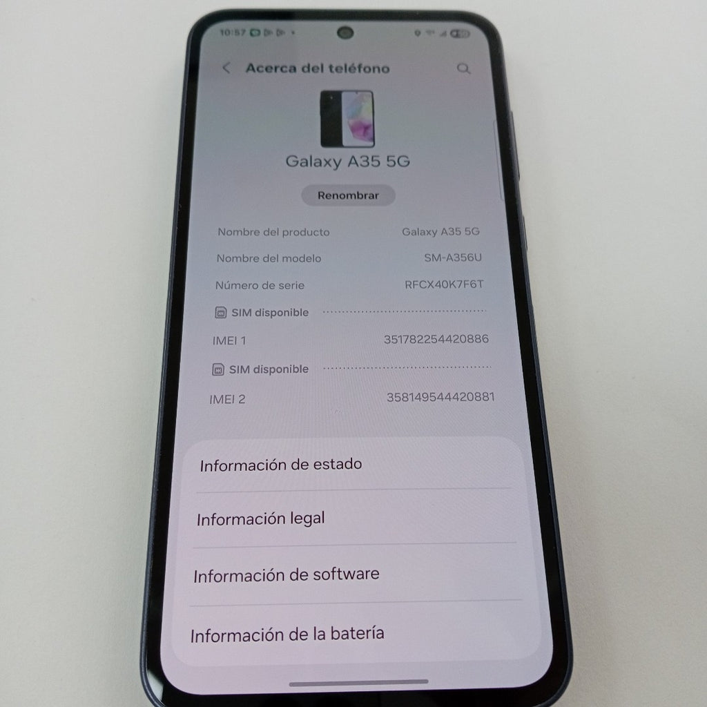 CELULAR SAMSUNG GALAXY A35 5G SM-A356U (2024) 128 GB 6 GB RAM (SEMINUEVO)