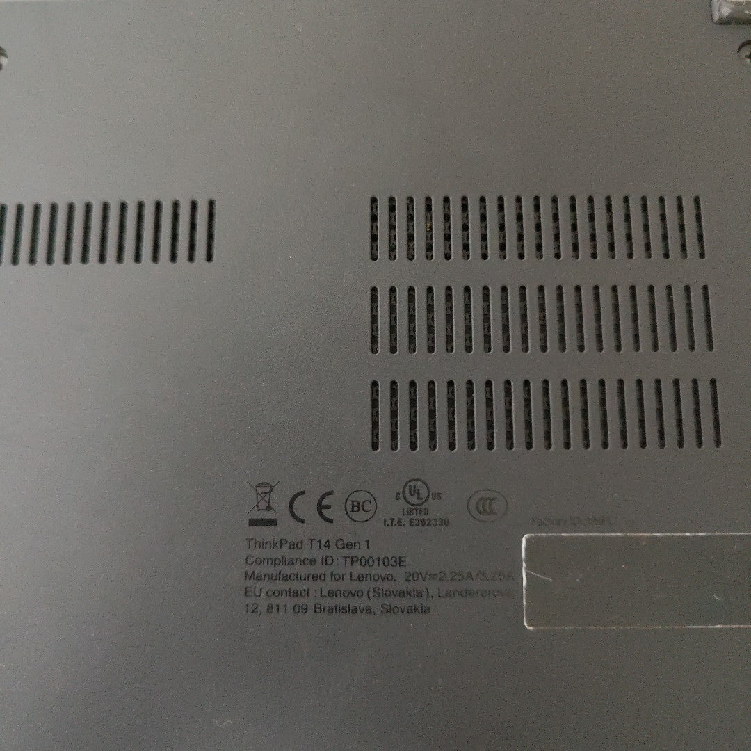 LAPTOP LENOVO THINKPAD T14 GEN 1 (2022) 512 GB SSD 8 GB RAM (SEMINUEVO)