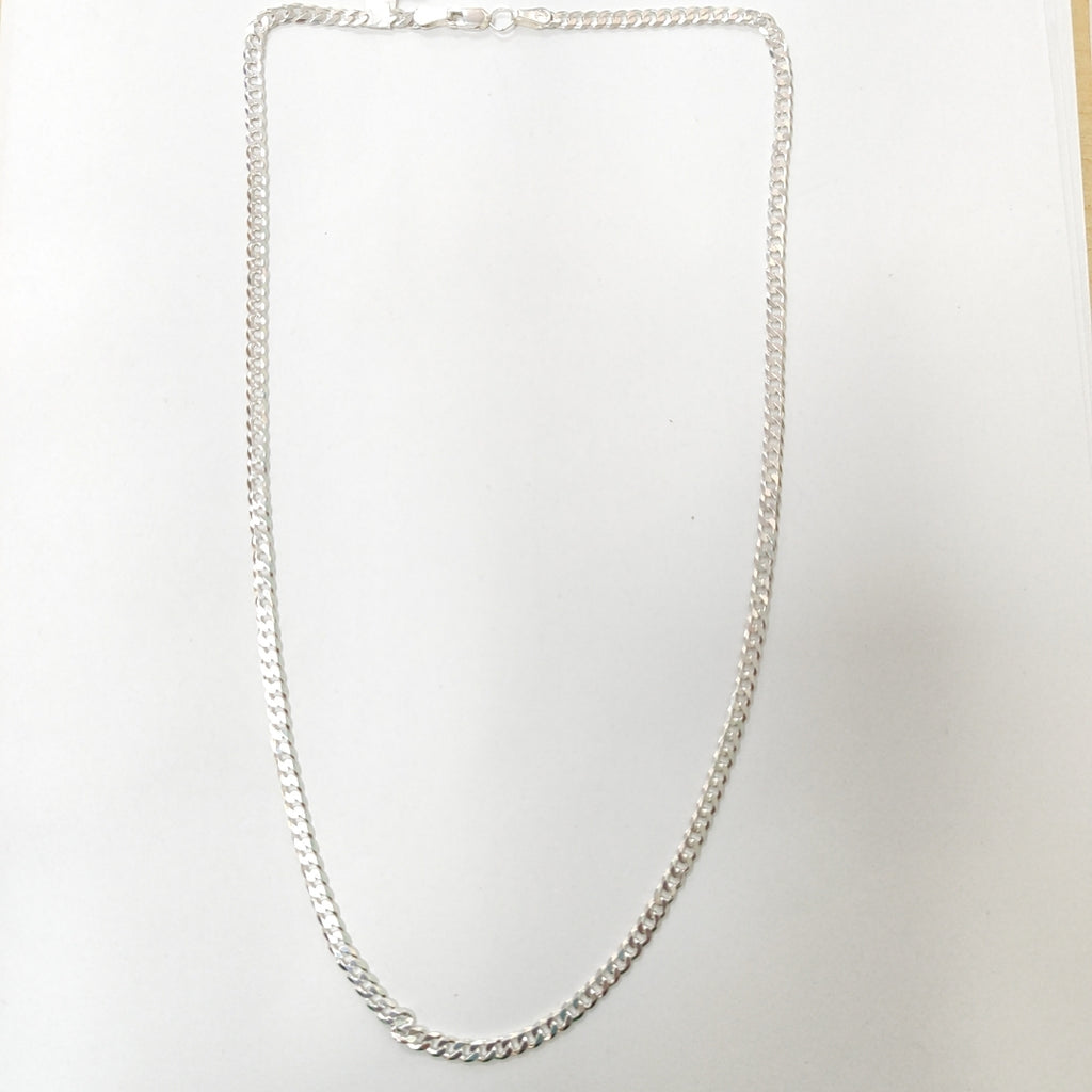 CADENA BARBADA PLATA .925 12.7G (NUEVO)