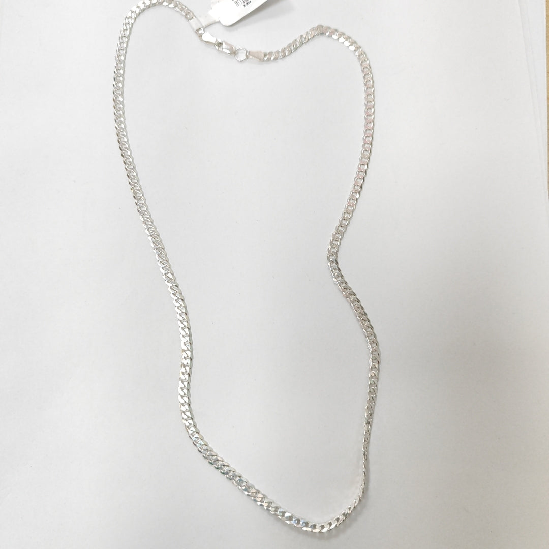 CADENA BARBADA PLATA .925 12.7G (NUEVO)