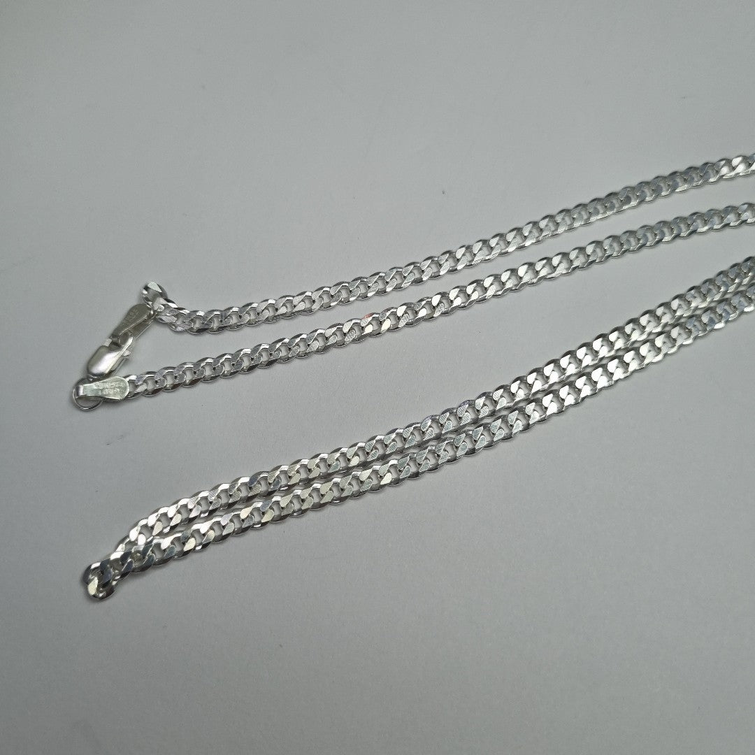 CADENA BARBADA PLATA .925 13.2G (NUEVO)