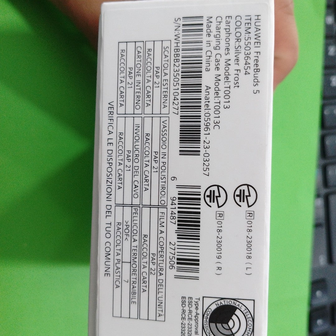 AUDIFONOS HUAWEI FREEBUDS 5 INALAMBRICO IN EAR (SEMINUEVO)