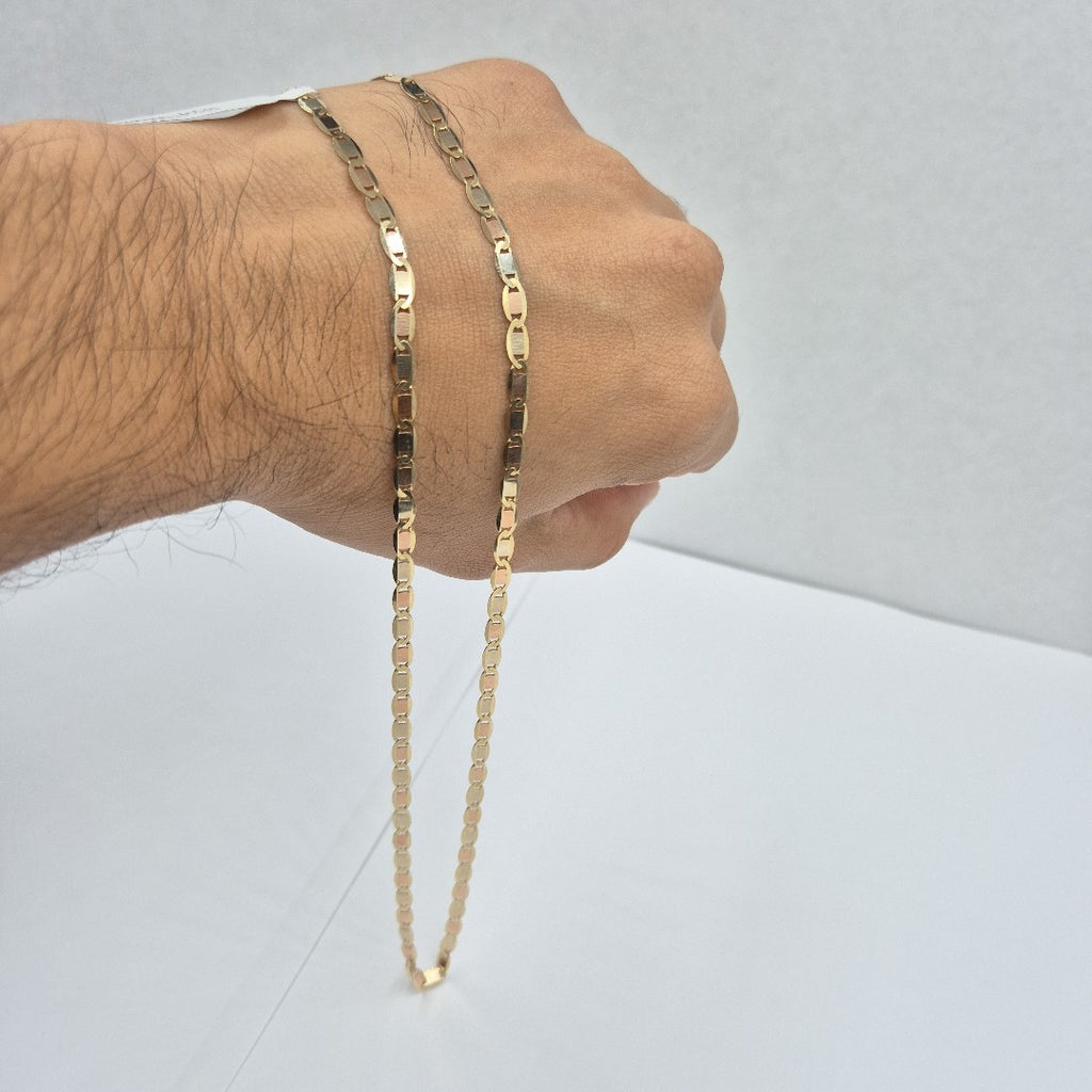 CADENAS VALENTINA/ESPEJO ORO 14K 10.6 (NUEVO)