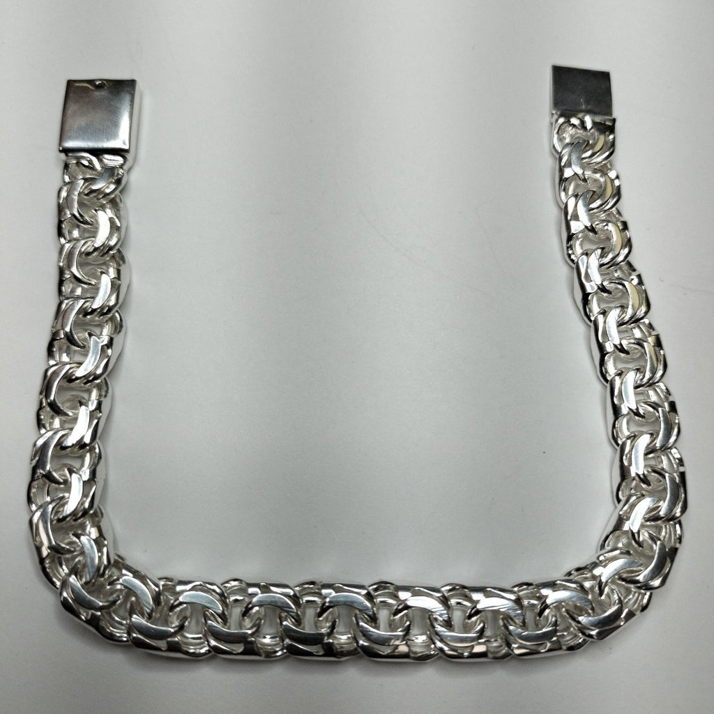 PULSERA TEJIDO ESPECIAL PLATA .925 35.3G (NUEVO)