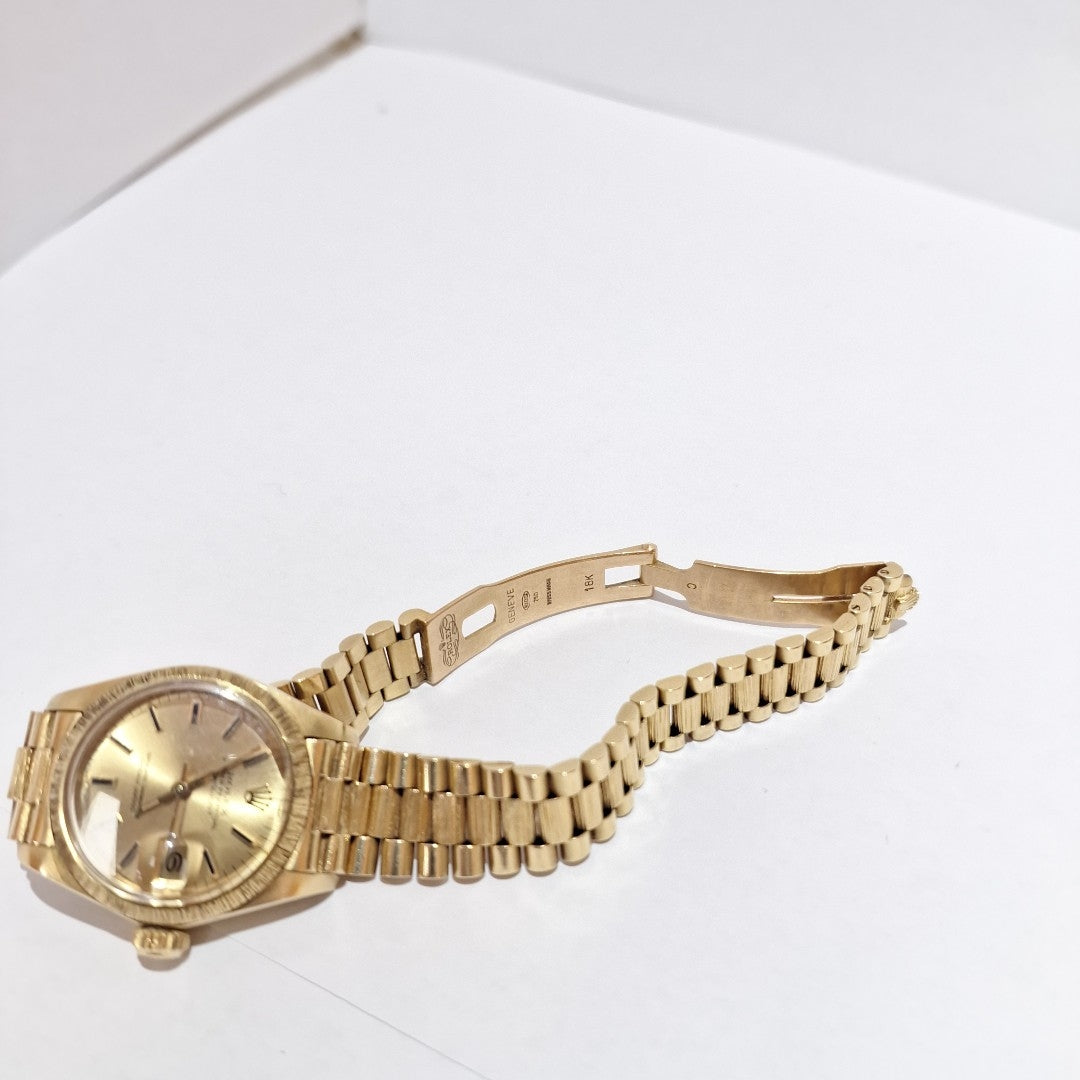 RELOJ CAJA Y PULSO ORO. ORO. 18 K 66.5 GRMS (SEMINUEVO)