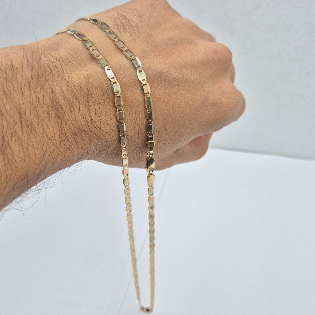 CADENAS VALENTINA/ESPEJO ORO 14K 10 (NUEVO)