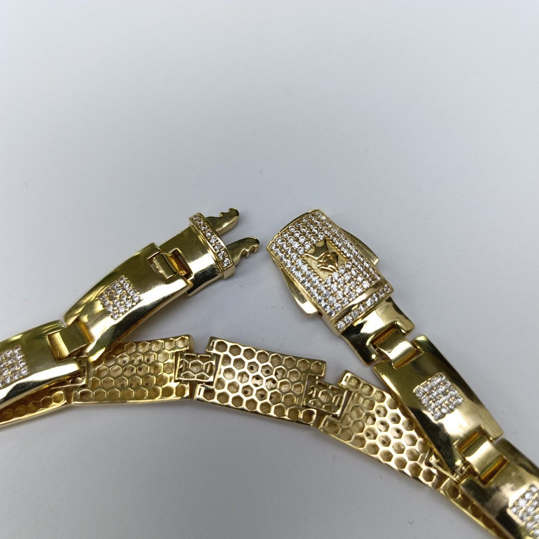 PULSERAS CABALLERO ORO 14K 17.6 (NUEVO)