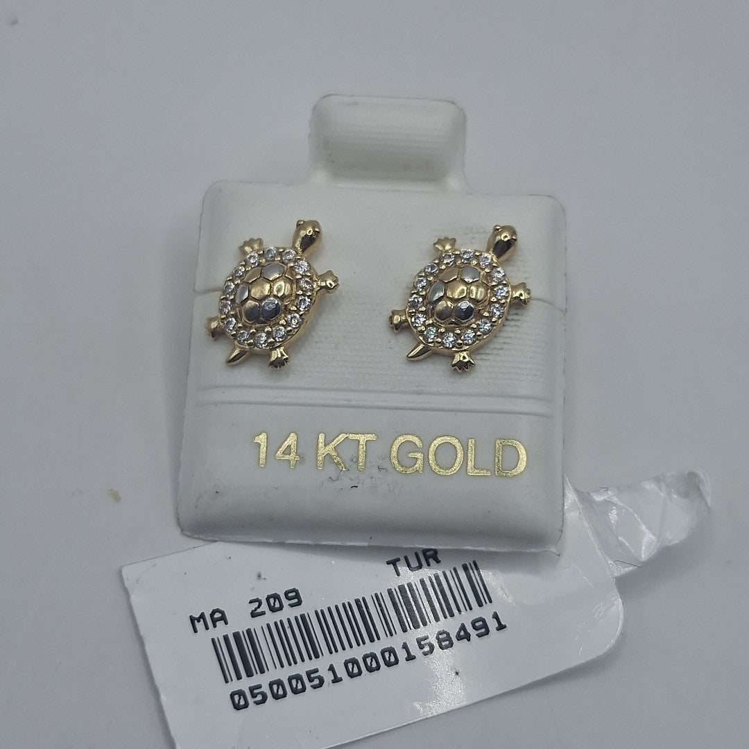 BROQUELES ORO 14K 1.8 (NUEVO)