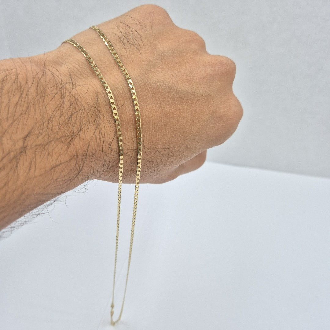 CADENAS BARBADA AMARILLA ORO 10K 3.2 (NUEVO)