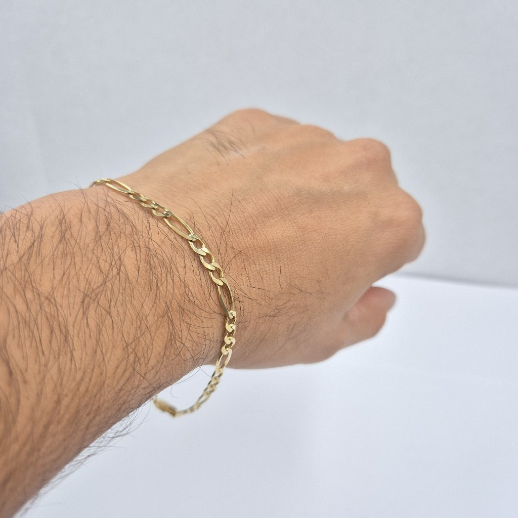 PULSERAS CABALLERO CARTIER 3 1 AMARILLA ORO 14K 4.7 (NUEVO)
