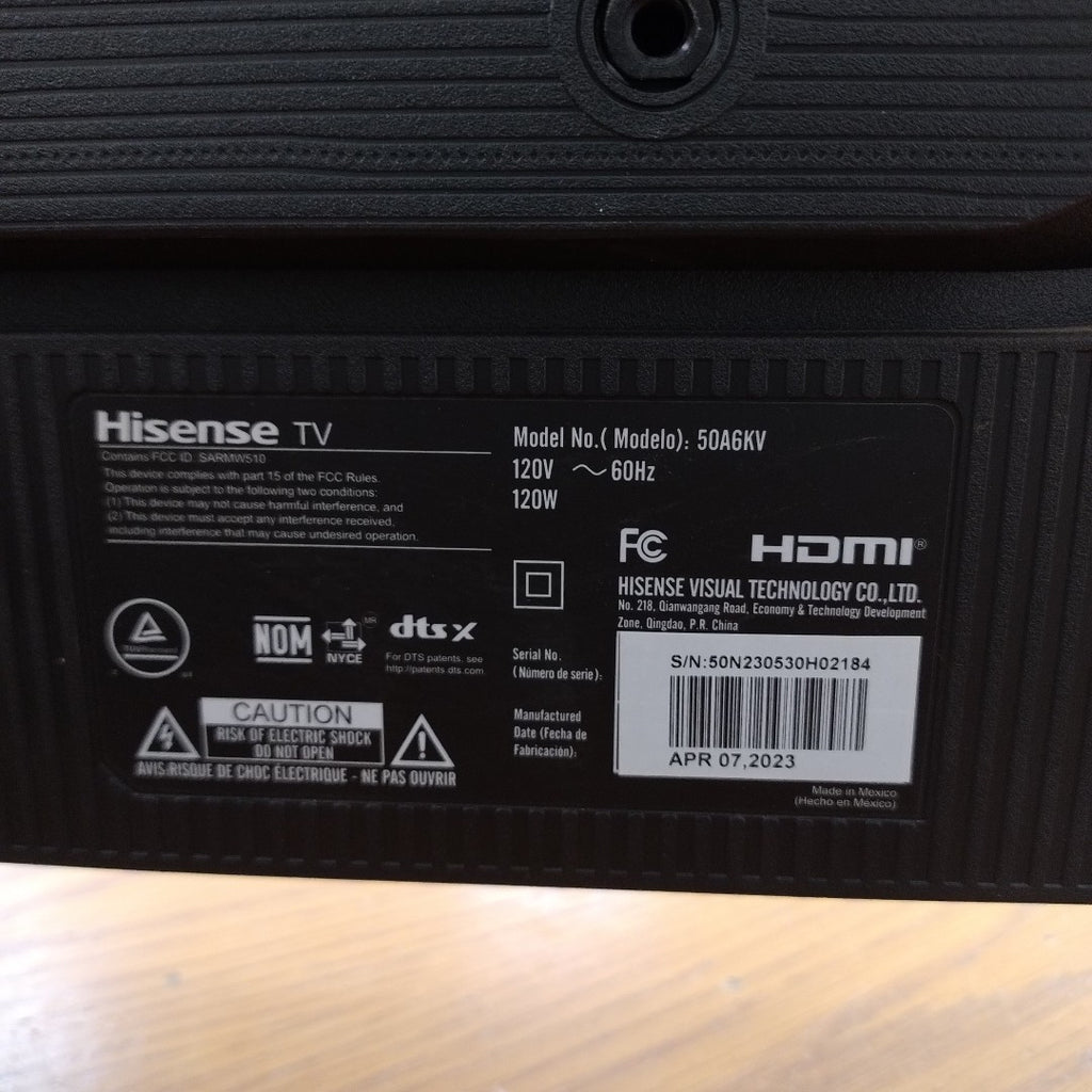 PANTALLA HISENSE 50A6KV (2023) 50" LED 4K (SEMINUEVO)