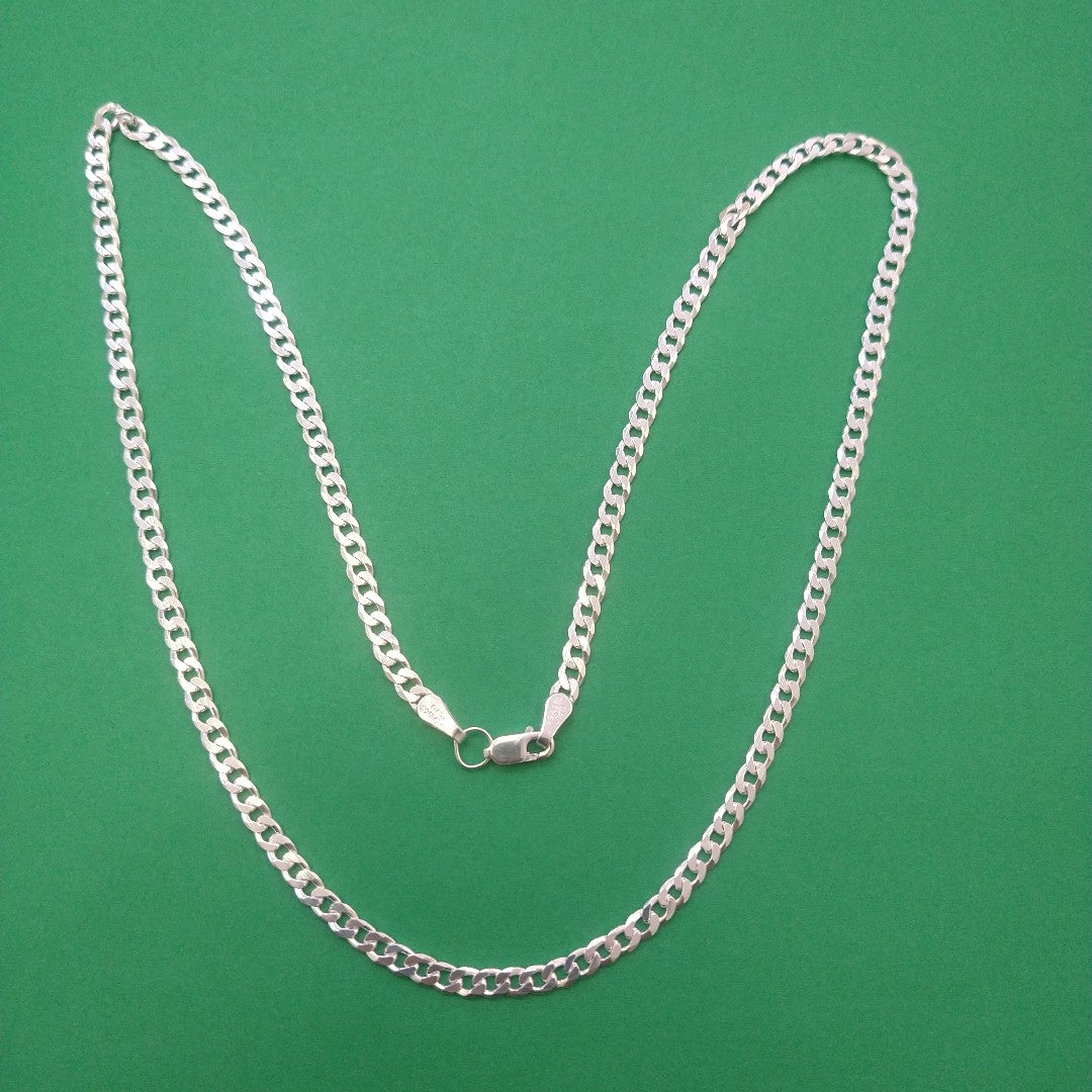 CADENA BARBADA PLATA .925 12.6G (NUEVO)