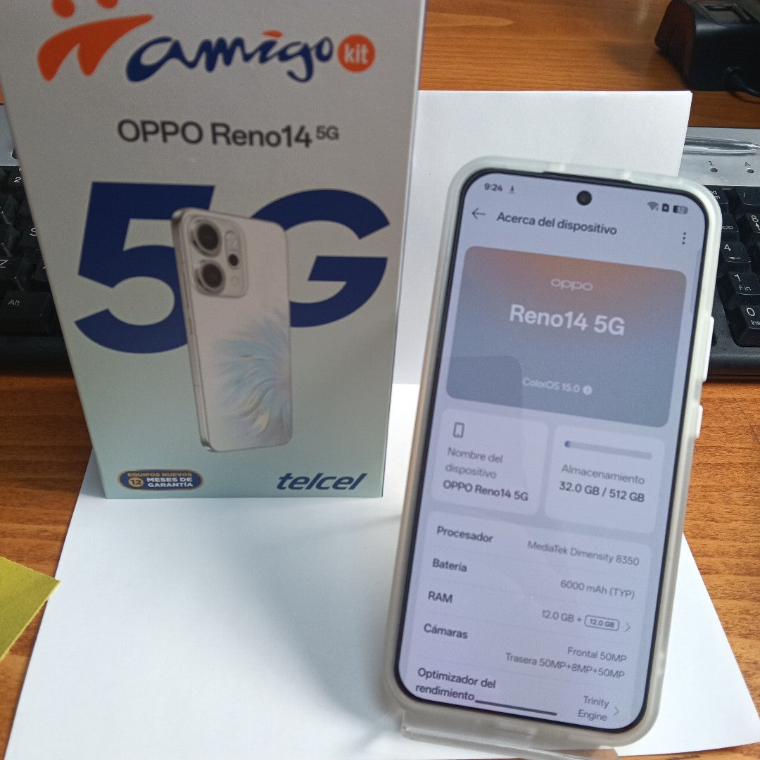 CELULAR OPPO  RENO14 5G CPH2737 (2025) 512 GB 12 GB RAM (SEMINUEVO)