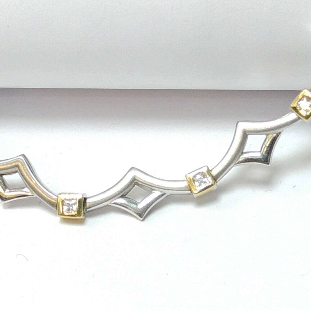 GARGANTILLA. ORO, ORO BLANCO. 14 K 25.8 GRMS (SEMINUEVO)