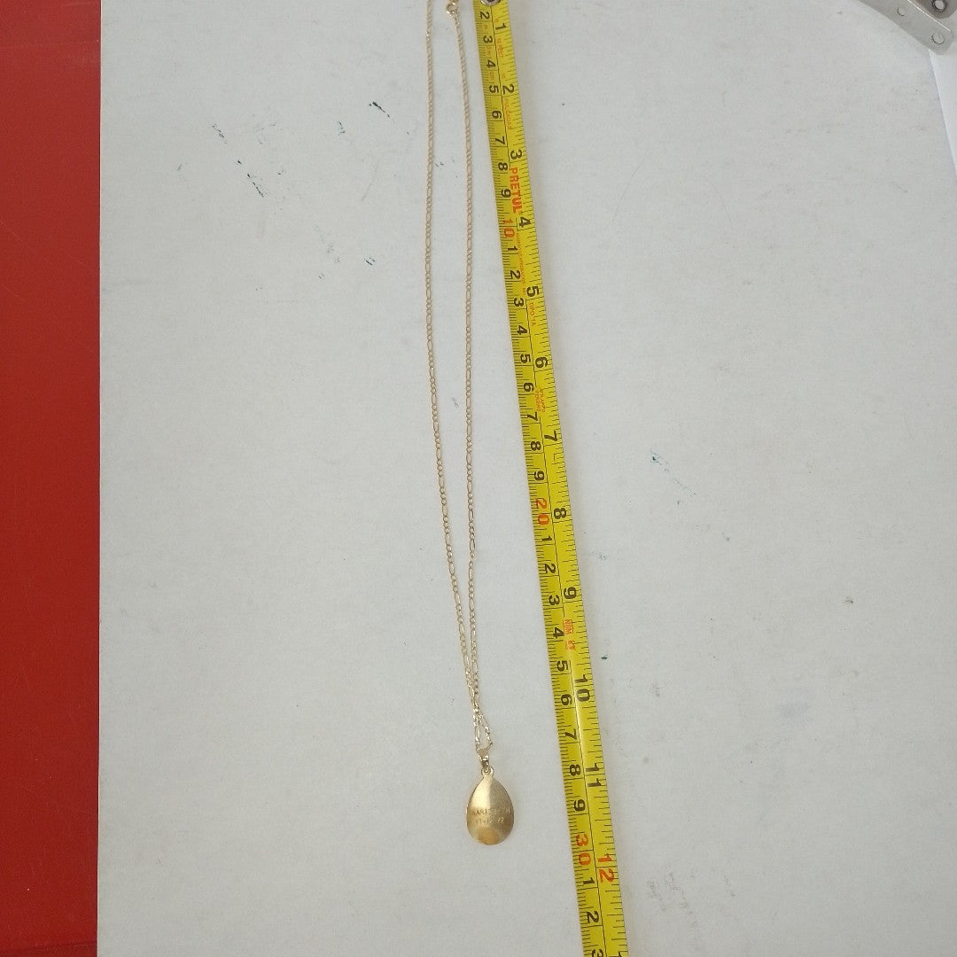 CADENA, DIJE. ORO. 14 K 3.5 GRMS (SEMINUEVO)