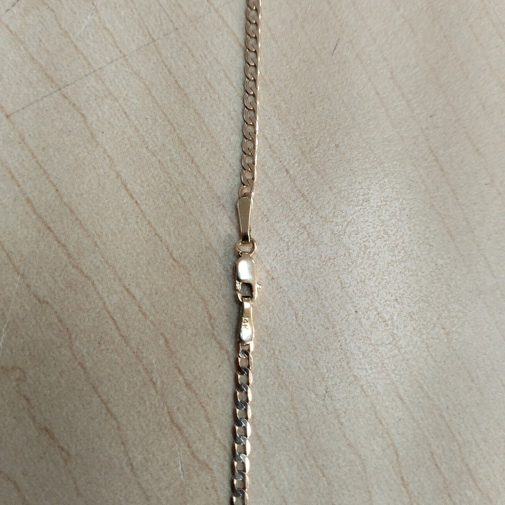 CADENA, MEDALLA RELIGIOSA. ORO. 14 K 4.7 GRMS (SEMINUEVO)