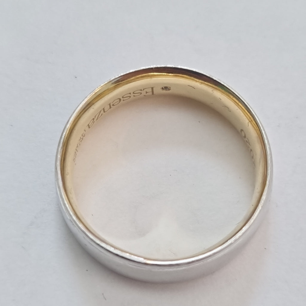 ARGOLLA. ORO, ORO BLANCO. 14 K 3.8 GRMS (SEMINUEVO)