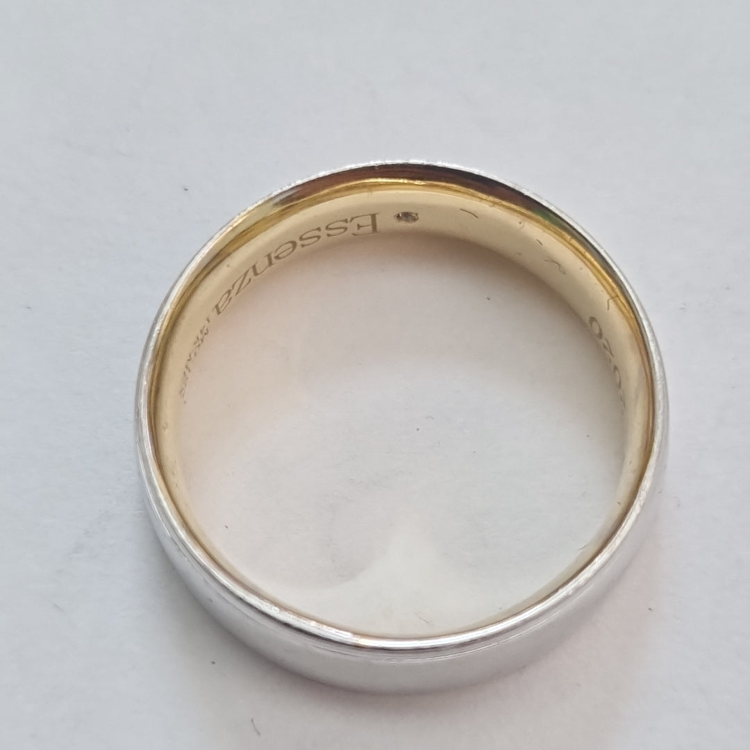 ARGOLLA. ORO, ORO BLANCO. 14 K 3.8 GRMS (SEMINUEVO)