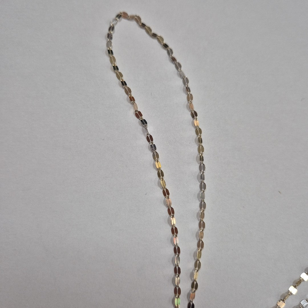 CADENA. ORO COMBINADO. 14 K 2.2 GRMS (SEMINUEVO)