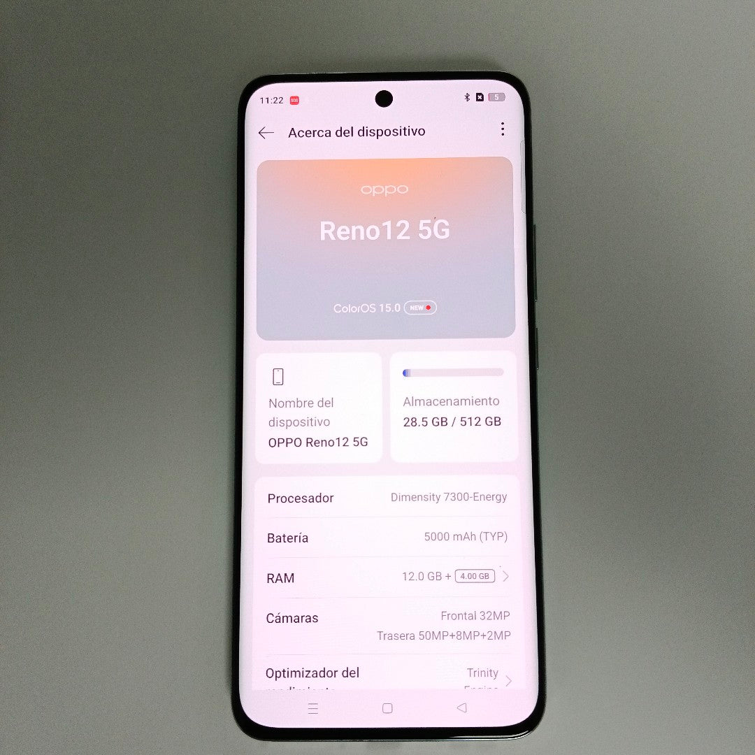 CELULAR OPPO   RENO12 5G CPH2625 (2024) 512 GB 12 GB RAM (SEMINUEVO)