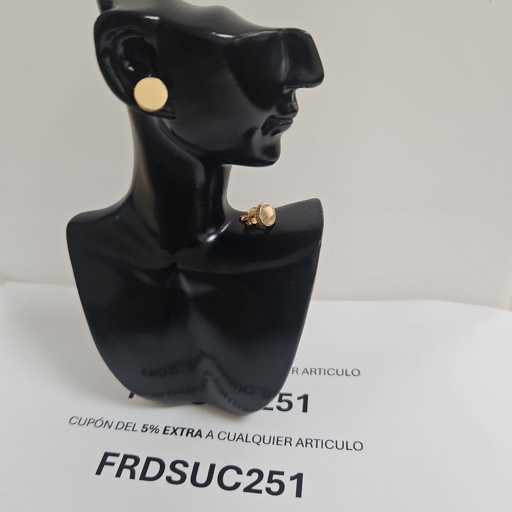 BROQUELES ORO 14K 1.5 (NUEVO)