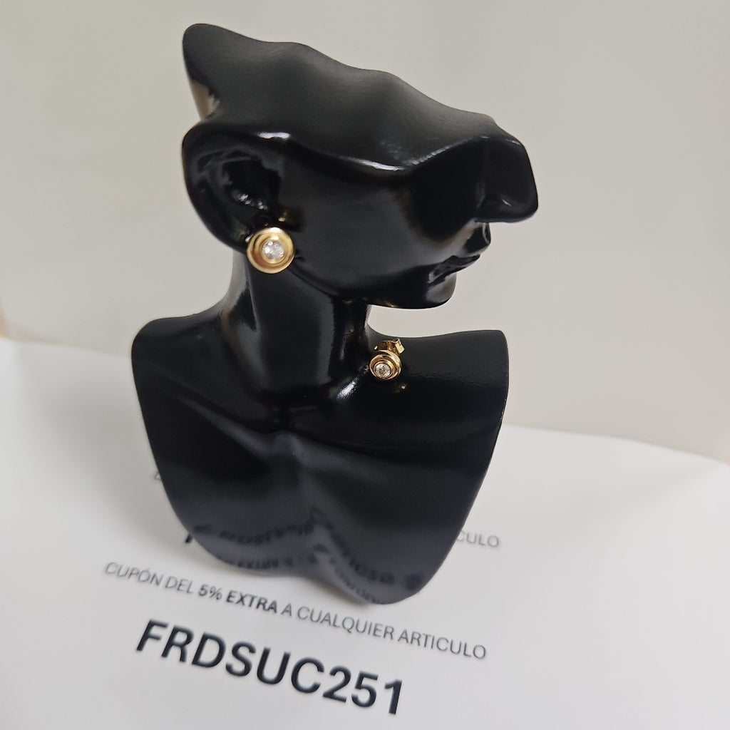 BROQUELES ORO 14K 1.2 (NUEVO)